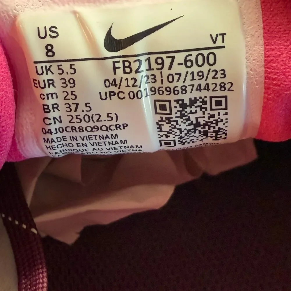 Nike ReactX Infinity Run 4 GORE-TEX Fierce Pink Women’s Size 8